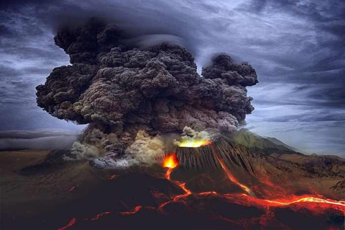 HD wallpaper: Volcanoes, Eruption, Smoke, mountain, smoke - physical ...